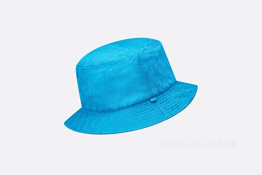DIOR AND PARLEY 桶帽 蓝绿色 Parley Ocean Plastic 提花科技面料 Oblique 印花
