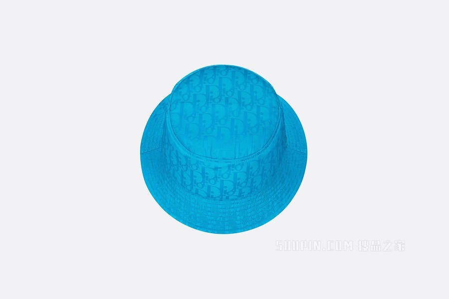 DIOR AND PARLEY 桶帽 蓝绿色 Parley Ocean Plastic 提花科技面料 Oblique 印花