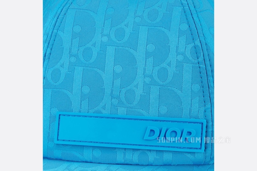 DIOR AND PARLEY 棒球帽 蓝绿色 Parley Ocean Plastic 提花科技面料 Oblique 印花
