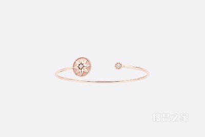 Rose des Vents 手镯 玫瑰色 18K 金、钻石和粉色蛋白石装饰