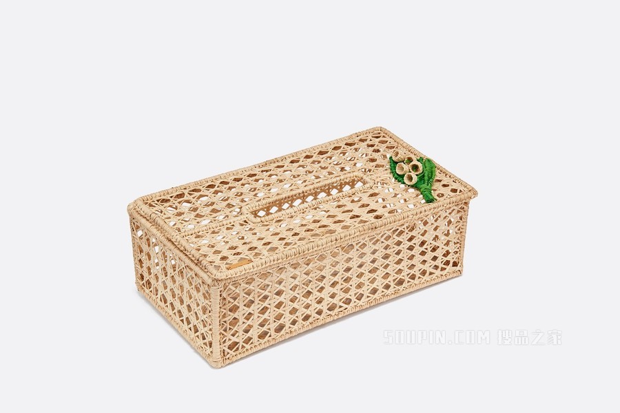 纸巾盒 新款铃兰系列绿色细节
