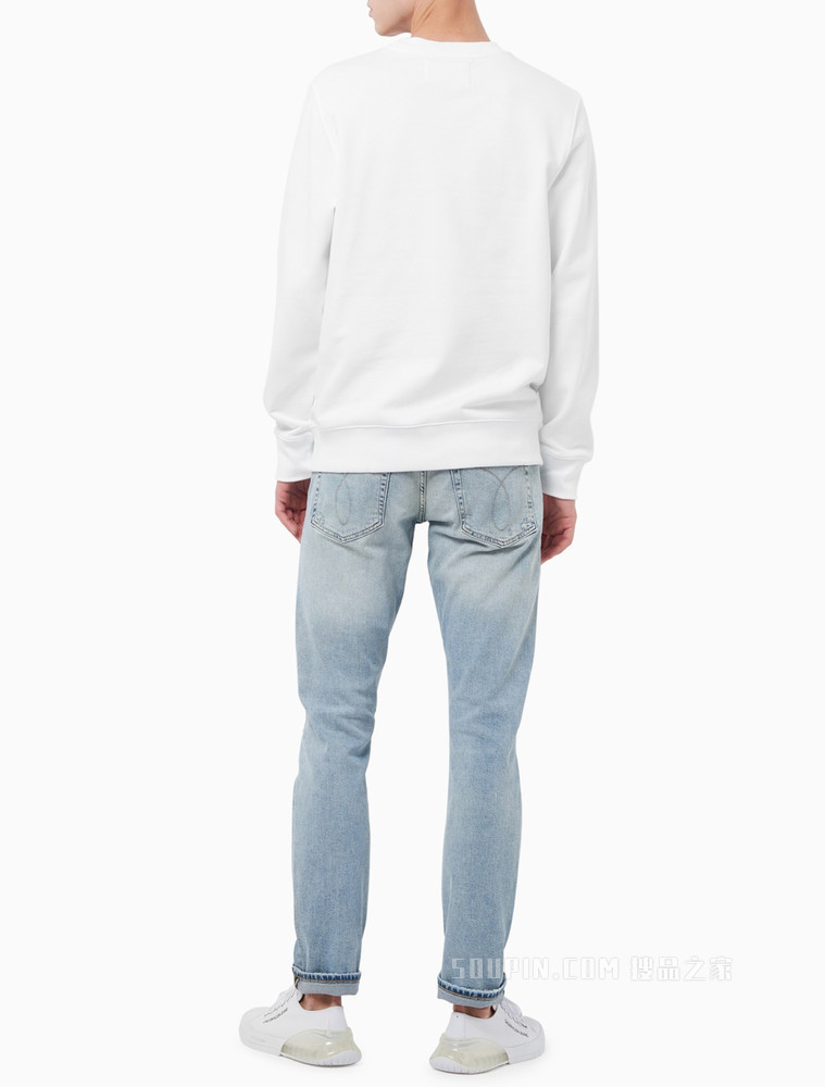【情侣系列】Calvin Klein 男女同款时尚醒目LOGO纯棉圆领卫衣J318474