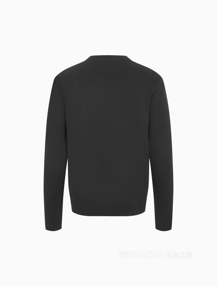 Calvin Klein 男士经典时尚休闲圆领撞色LOGO提花毛衣针织衫ZM01831