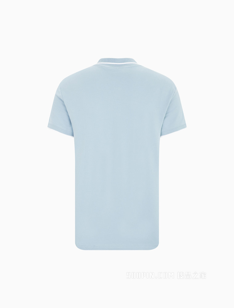 Calvin Klein 22春夏新品新款男休闲镶边翻领小LOGO透气短袖POLO衫J319183