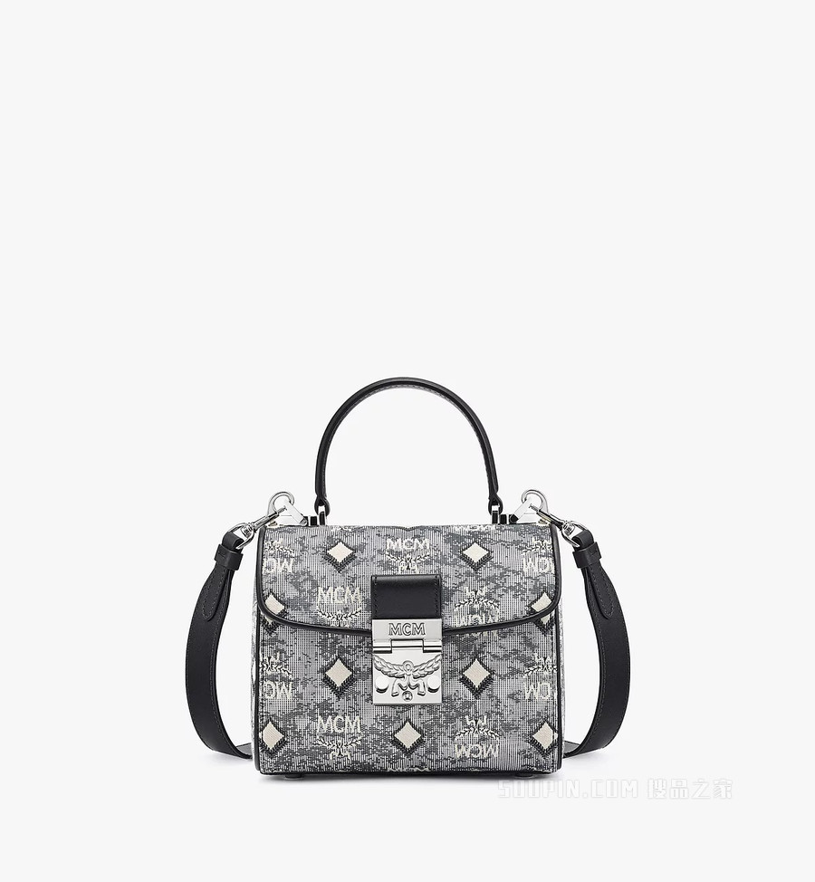 Small Vintage Jacquard Monogram Satchel包