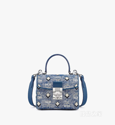 Small Vintage Jacquard Monogram Satchel包