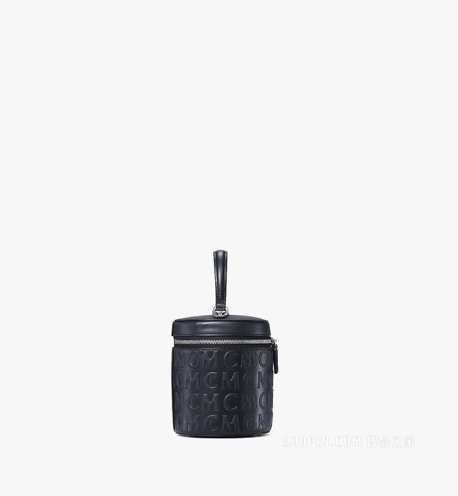 Small MCM经典花纹皮革圆筒Aren斜挎包