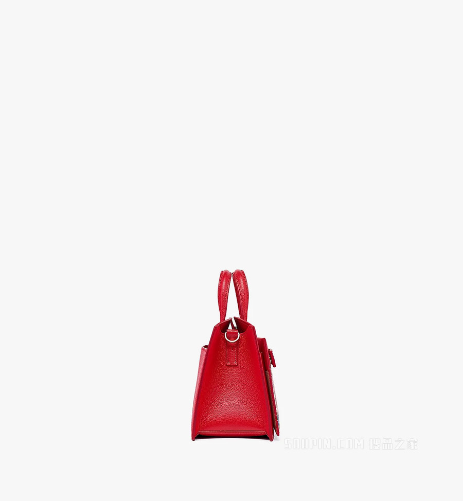 Mini Upcycling Project Milano手绘珠宝流苏图案渐变色羊皮手提包