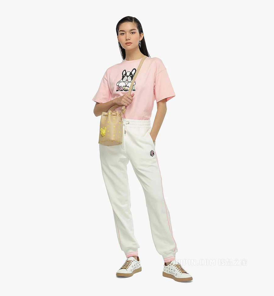 Mini M PUP狗狗 Color Splash Logo皮革抽绳包