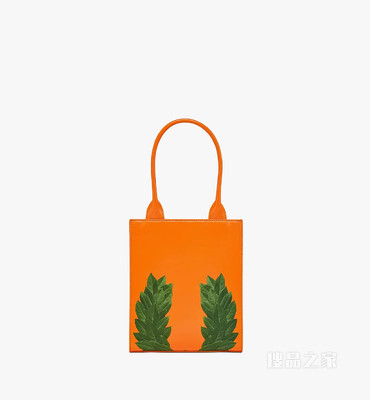 Mini P+M (PHENOMENON x MCM) Nappa皮革月桂叶图案手提包