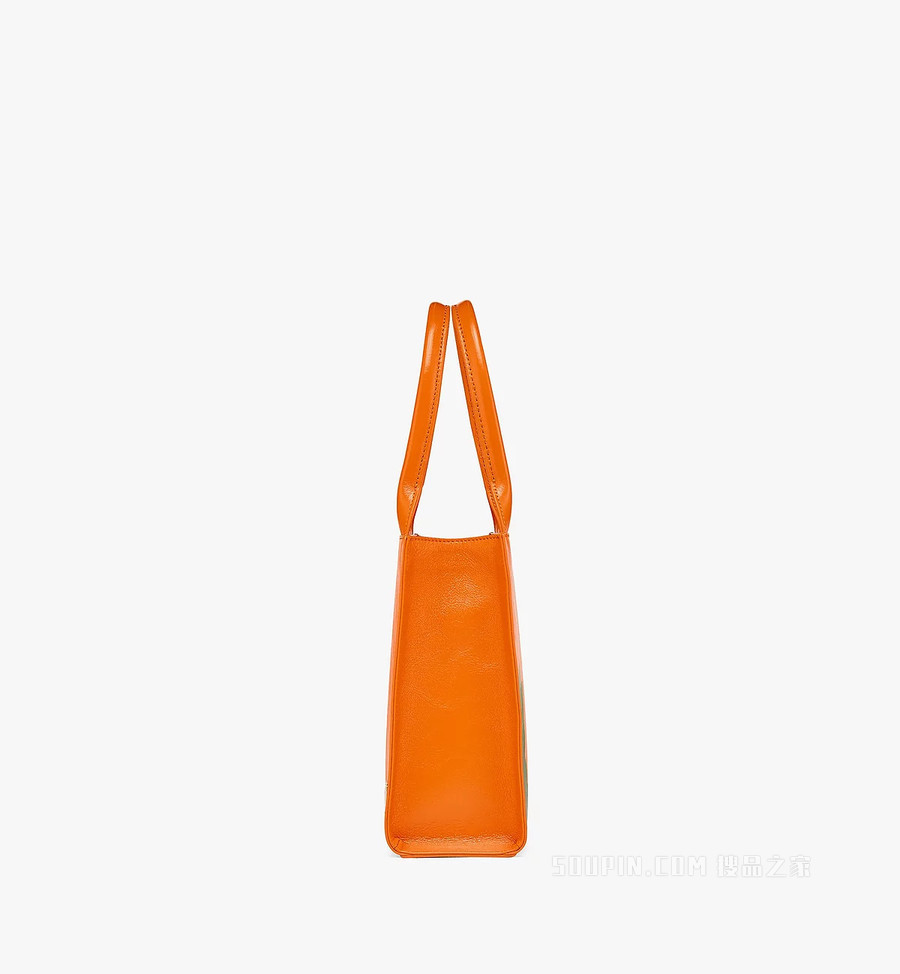 Mini P+M (PHENOMENON x MCM) Nappa皮革月桂叶图案手提包