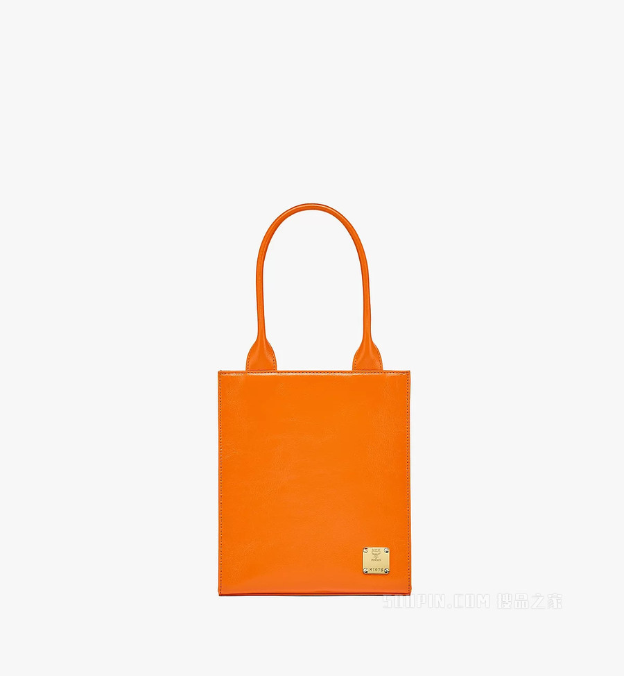 Mini P+M (PHENOMENON x MCM) Nappa皮革月桂叶图案手提包