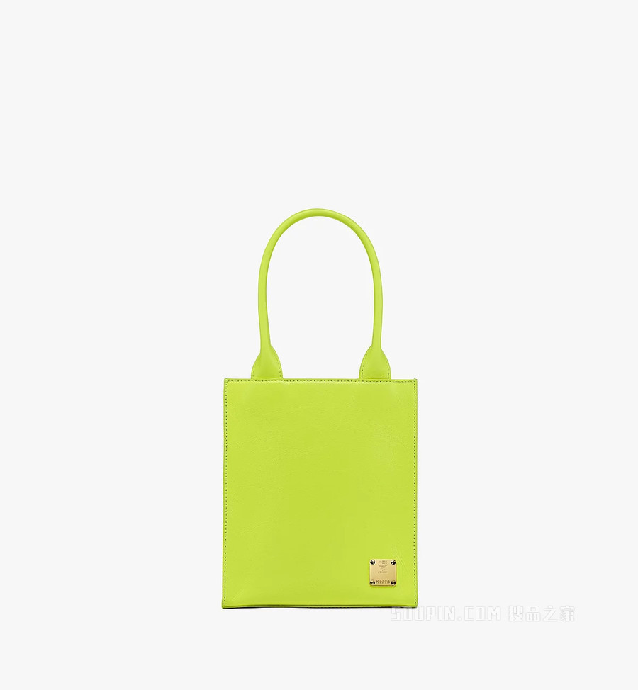 Mini P+M (PHENOMENON x MCM) Nappa皮革月桂叶图案手提包