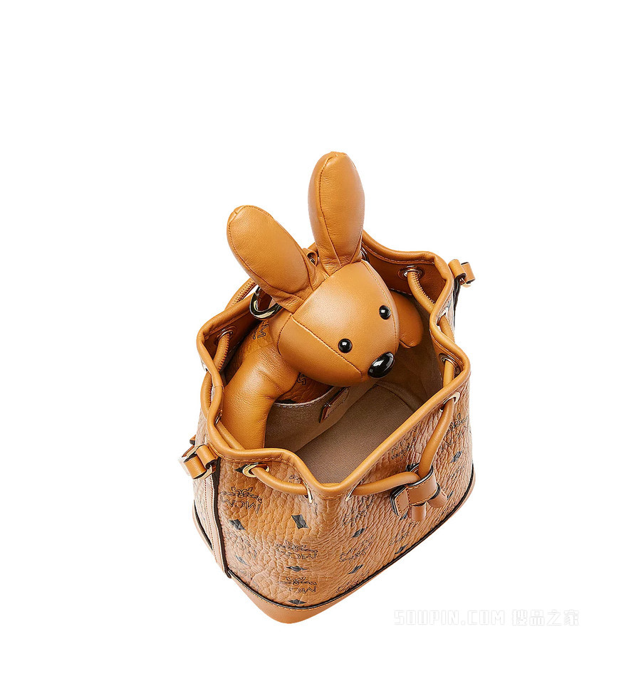 One Size MCM动物园系列Visetos兔子抽绳包