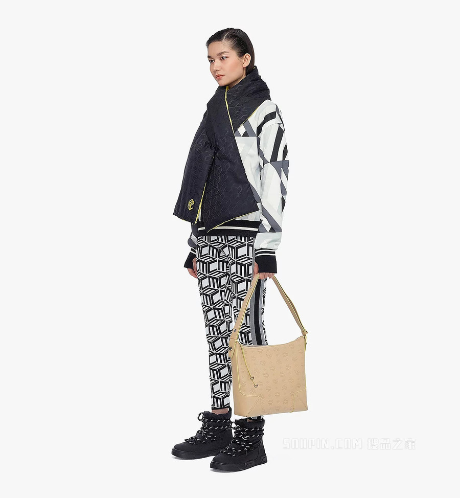 Medium Aren Hobo in Monogram Leather
