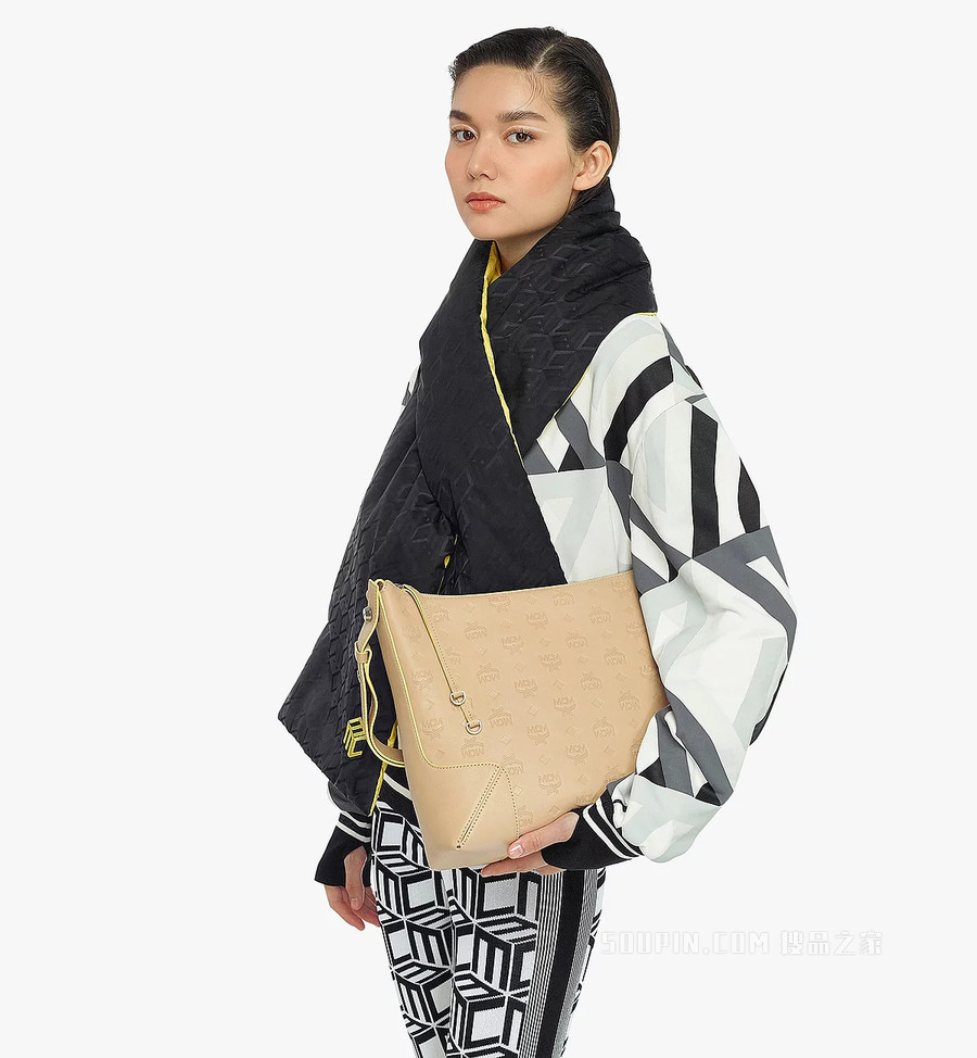 Medium Aren Hobo in Monogram Leather