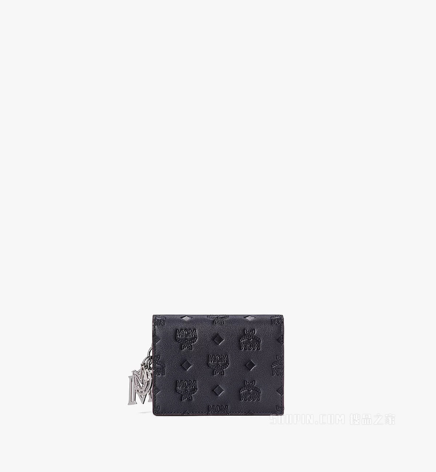 Mini Aren经典花纹皮革链带钱包