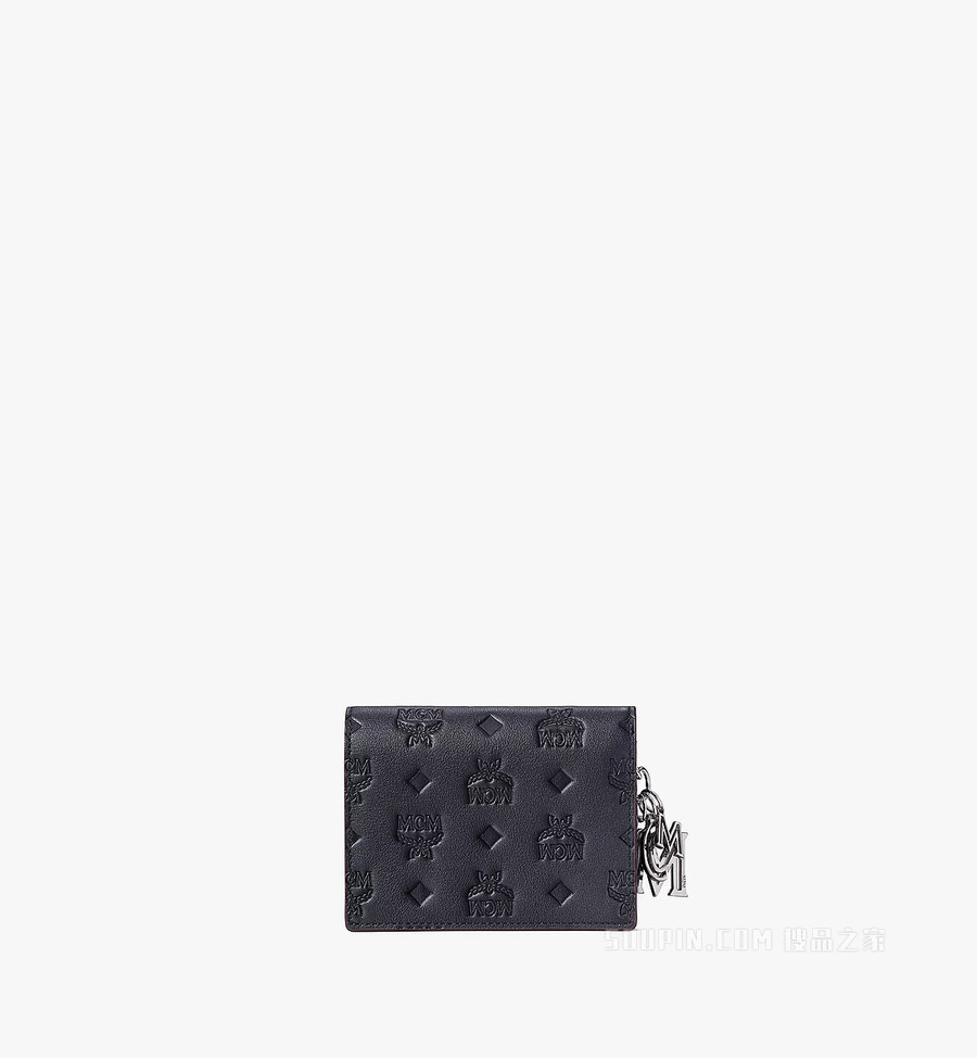 Mini Aren经典花纹皮革链带钱包
