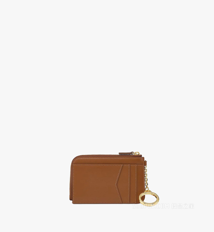 Mini Tracy皮革拉链卡夹