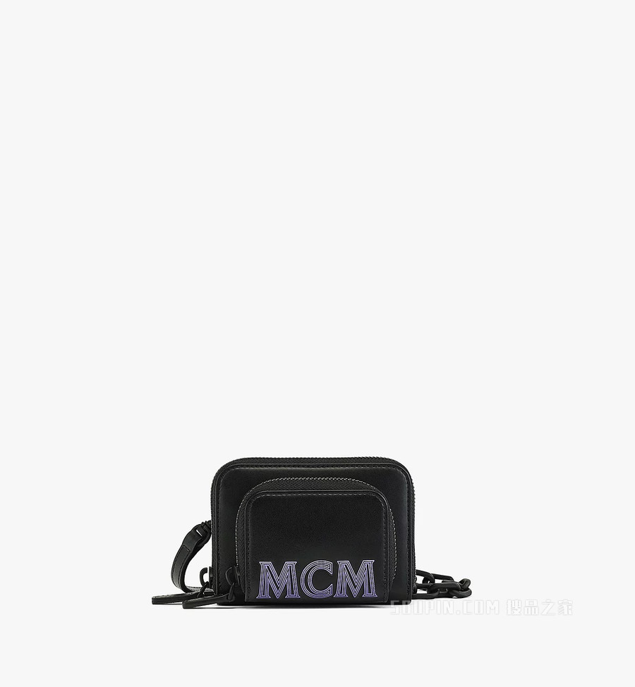 MCMブラックminiサイズ MCM】Mini 链带皮革拉链钱包MXLCSSX02BK001-搜品之家