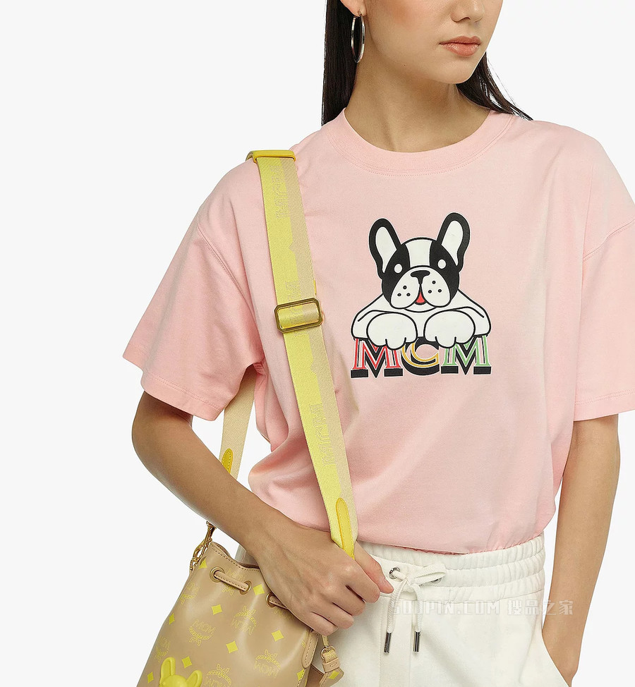 One Size MCM系列Logo提花织物肩带