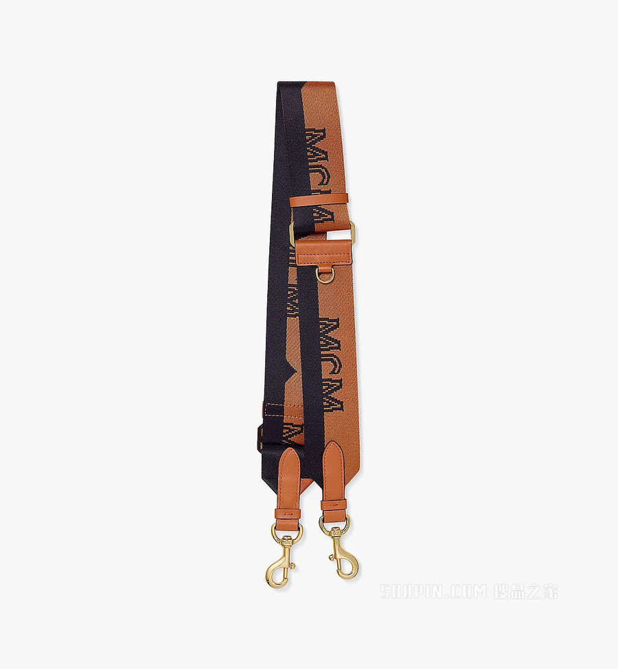 One Size 半Logo织物提花肩带