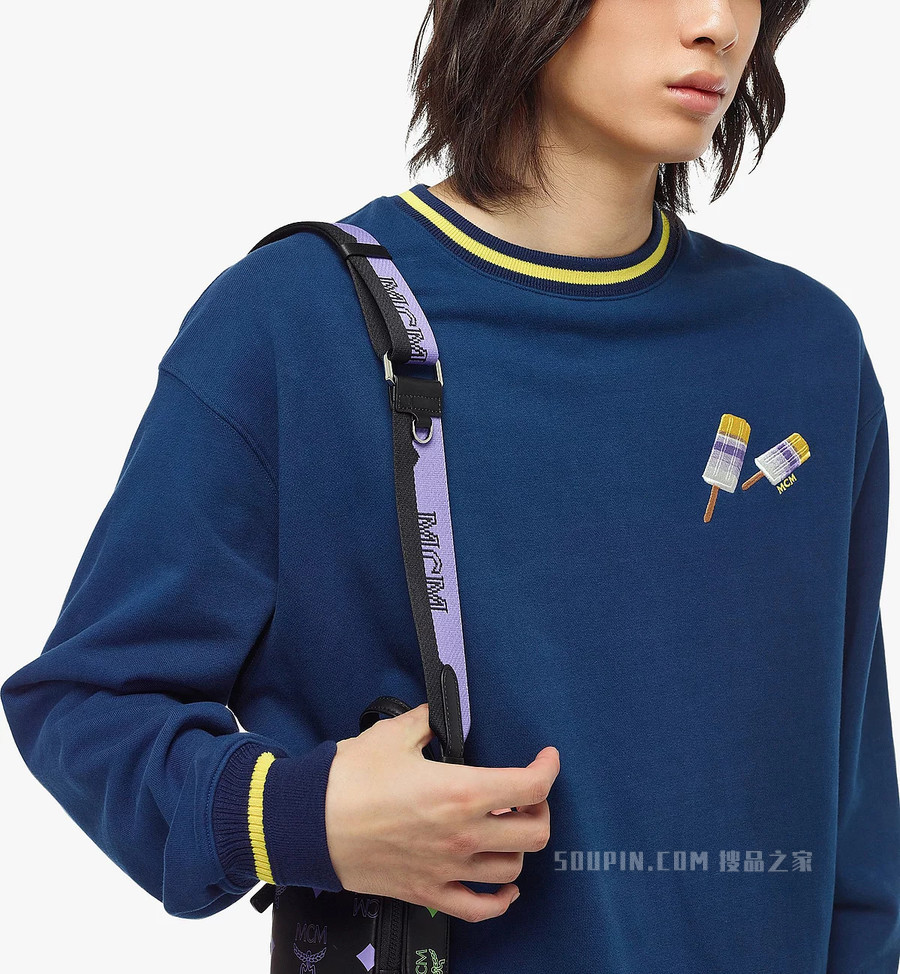 One Size MCM系列Logo提花织物肩带