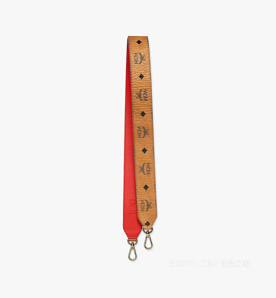 One Size Visetos皮革撞色肩带
