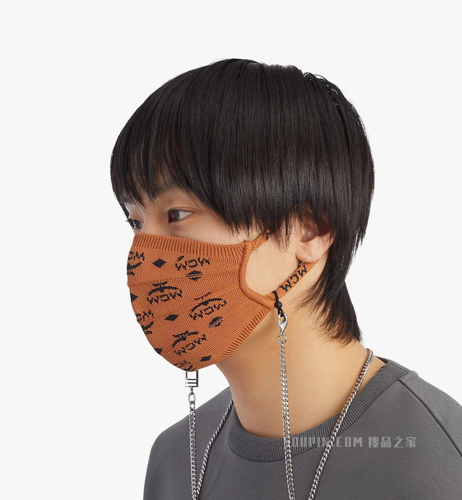 One Size 经典花纹链条针织口罩