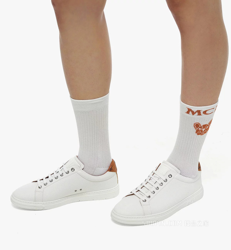 女士MCM Essentials Terrain帆布低帮运动鞋