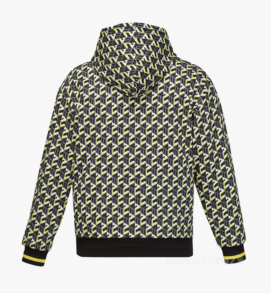 Cubic Monogram男士印花连帽衫