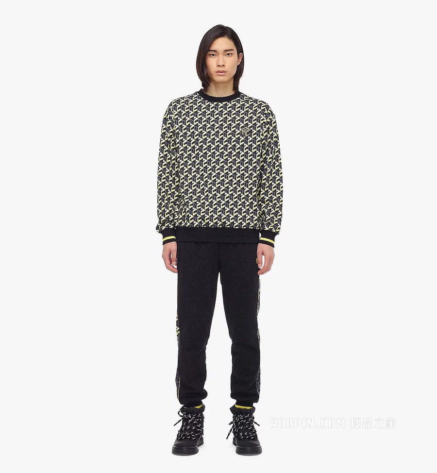 Cubic Monogram男士印花运动衫