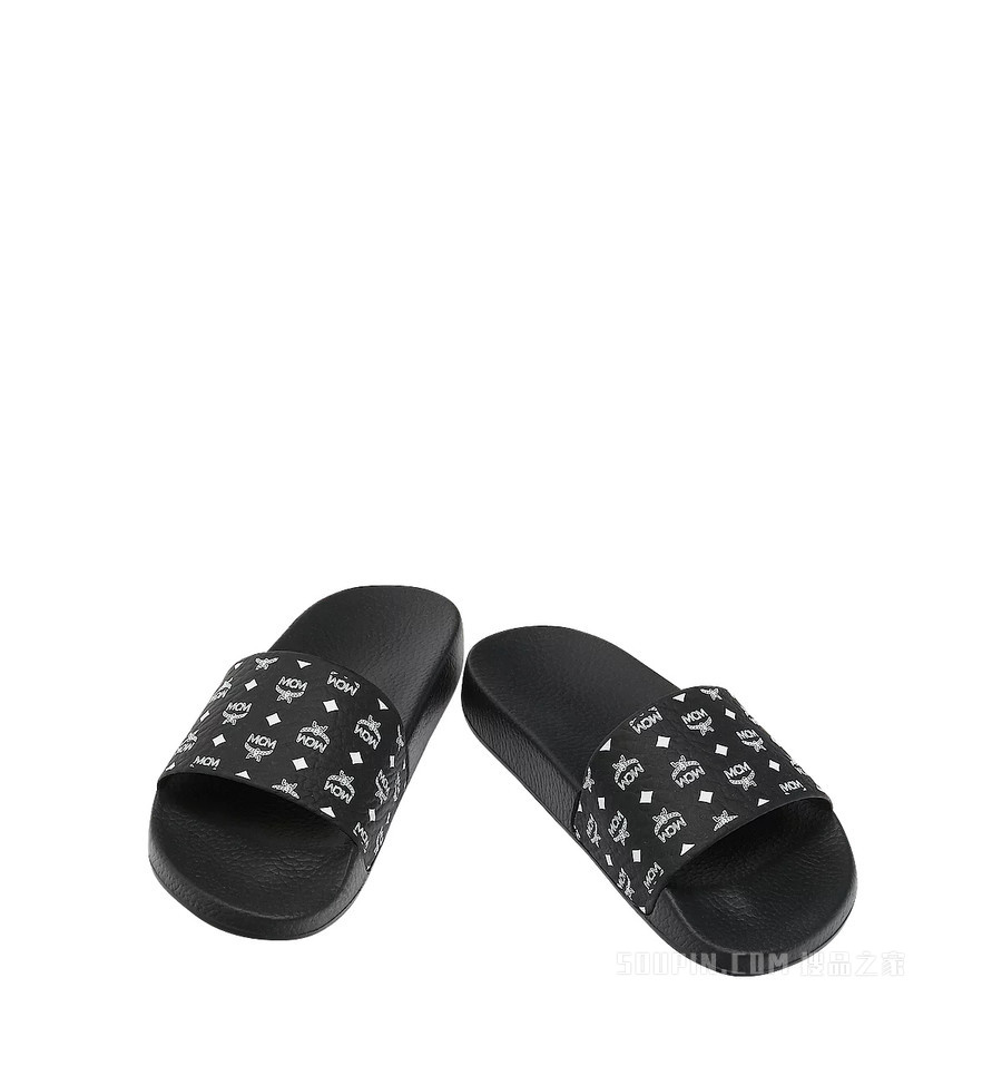 42 IT Men’s Monogram Print Rubber Slides