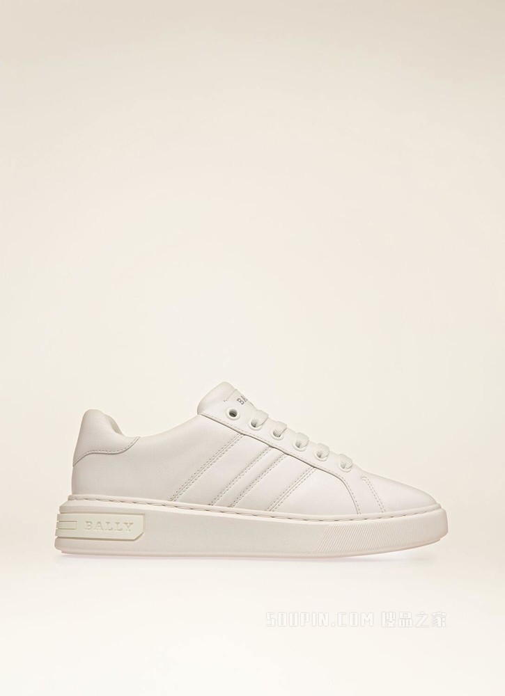 Mandye 白色皮革运动鞋