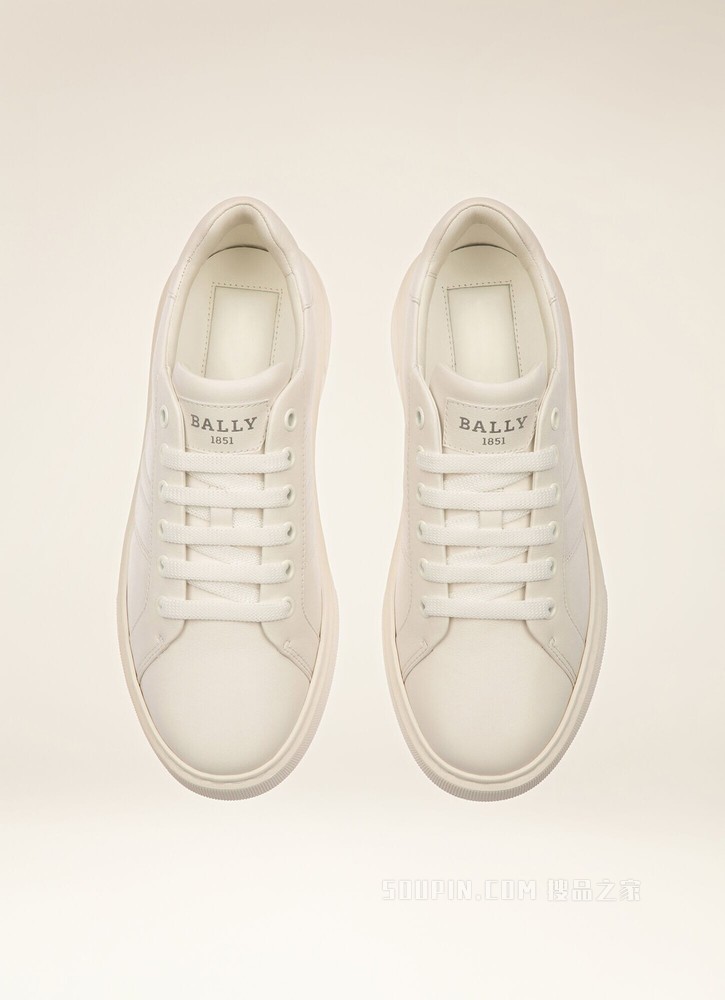 Mandye 白色皮革运动鞋