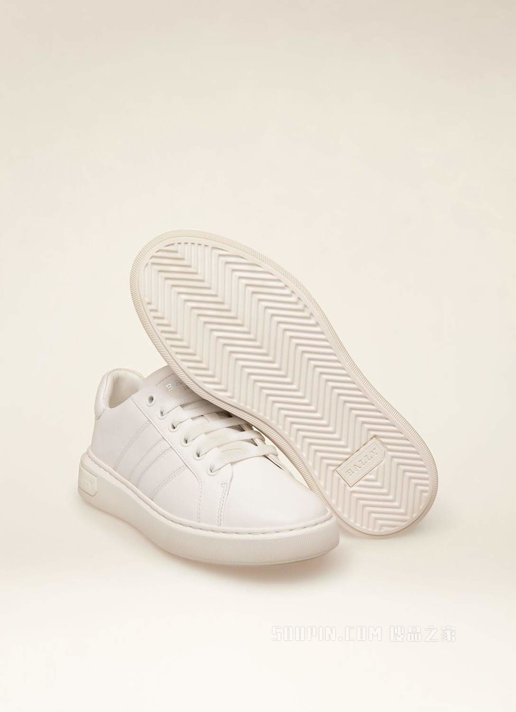 Mandye 白色皮革运动鞋