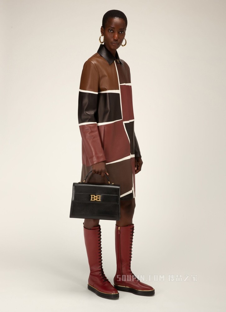 Brettie Medium 黑色皮革手柄包