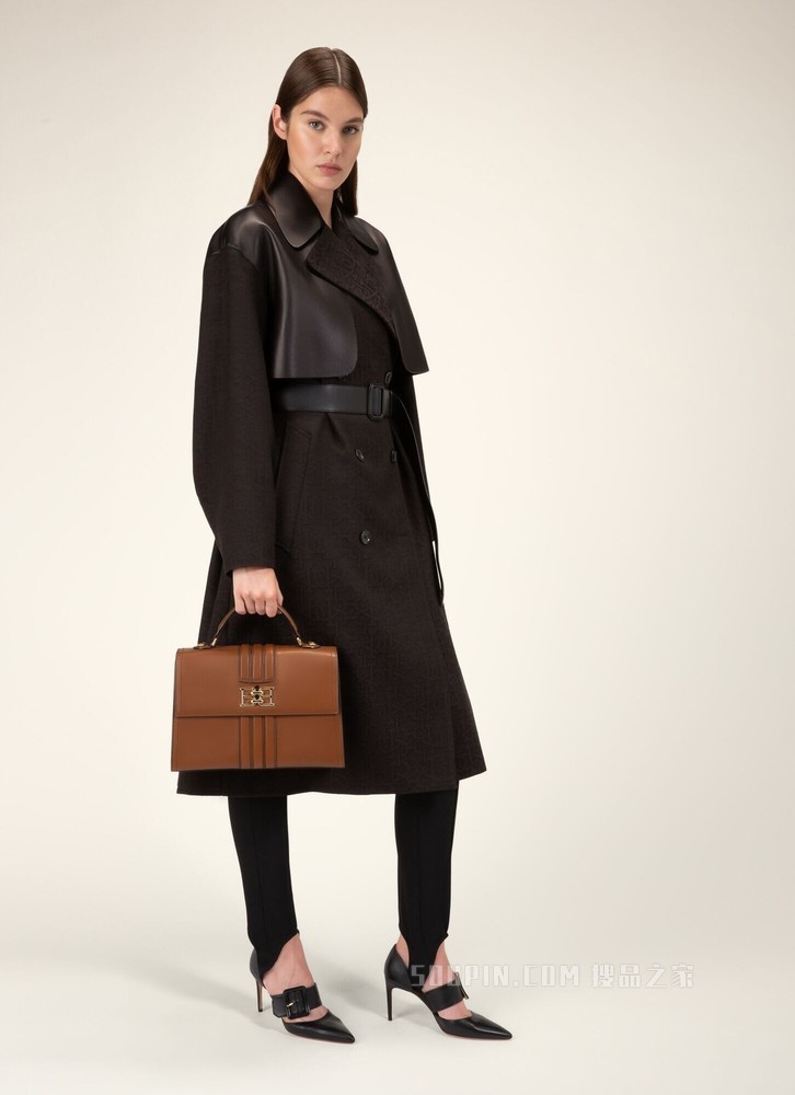 Brettie Medium 古铜色皮革手柄包