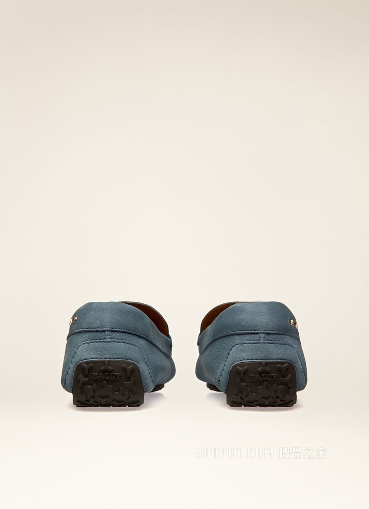 Parsal 蓝色皮革驾车鞋