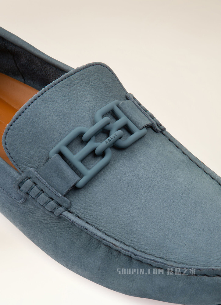 Parsal 蓝色皮革驾车鞋