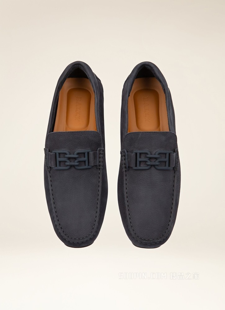 Parsal 海军蓝皮革驾驶鞋