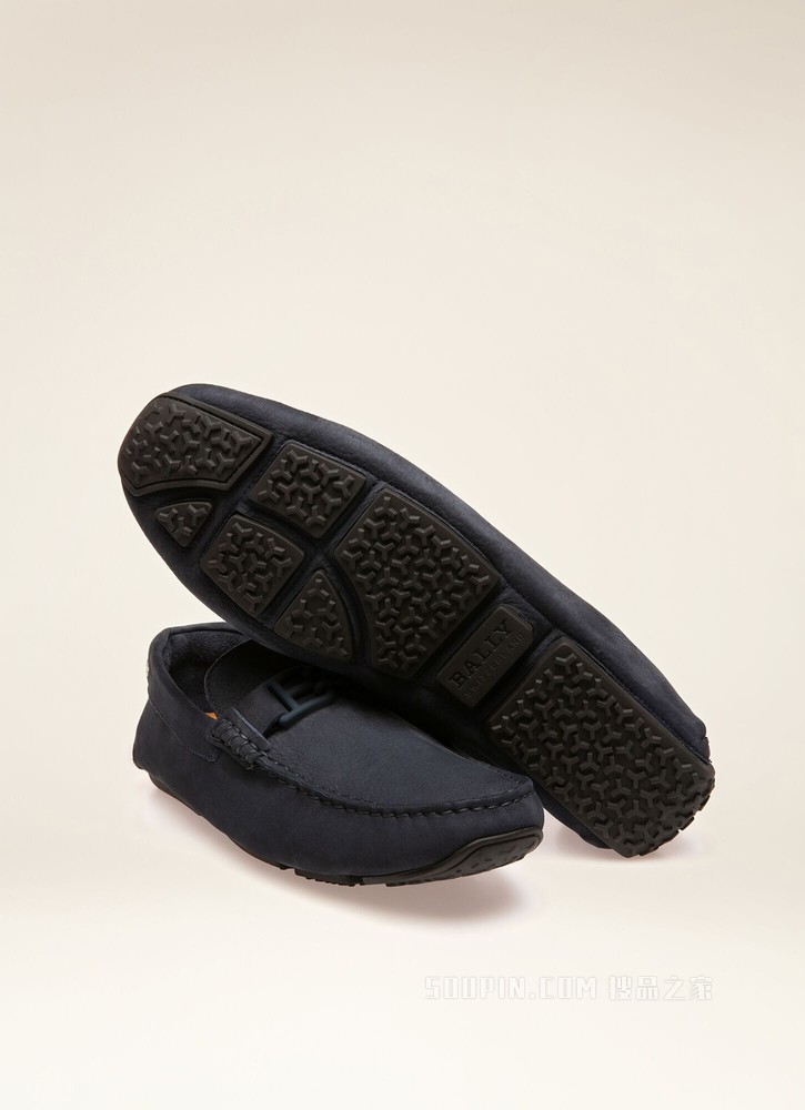 Parsal 海军蓝皮革驾驶鞋