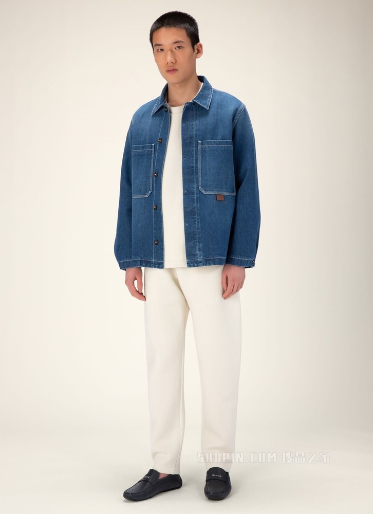 Palsy 海军蓝皮革驾车鞋