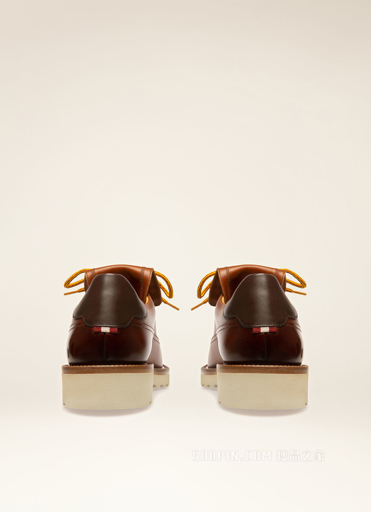 Norton 棕色皮革德比鞋