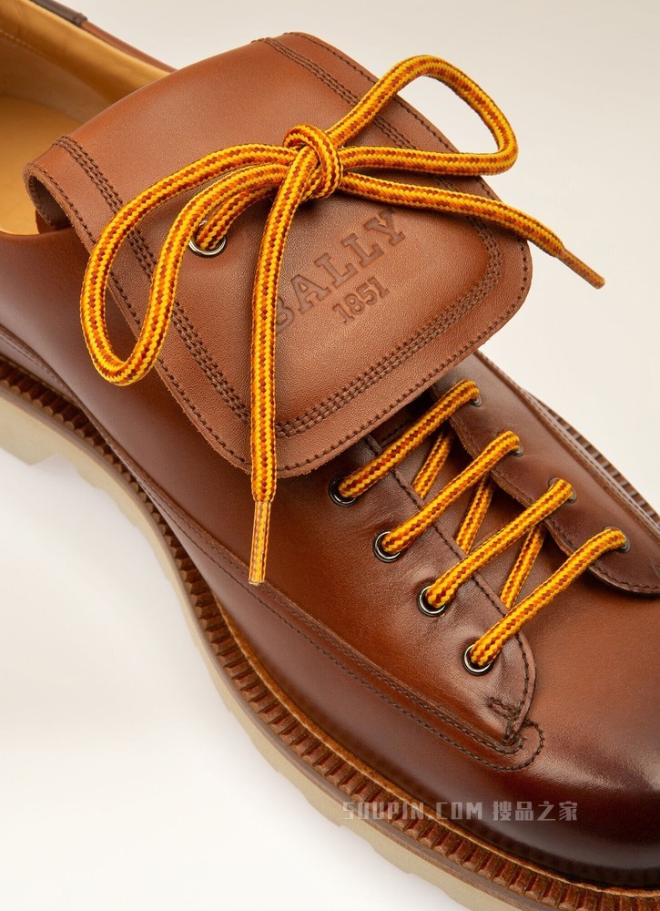 Norton 棕色皮革德比鞋