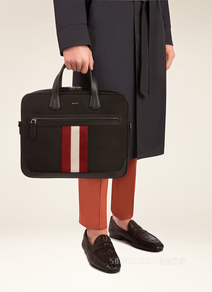 CHANDOS SMALL 男士黑色尼龙商务包