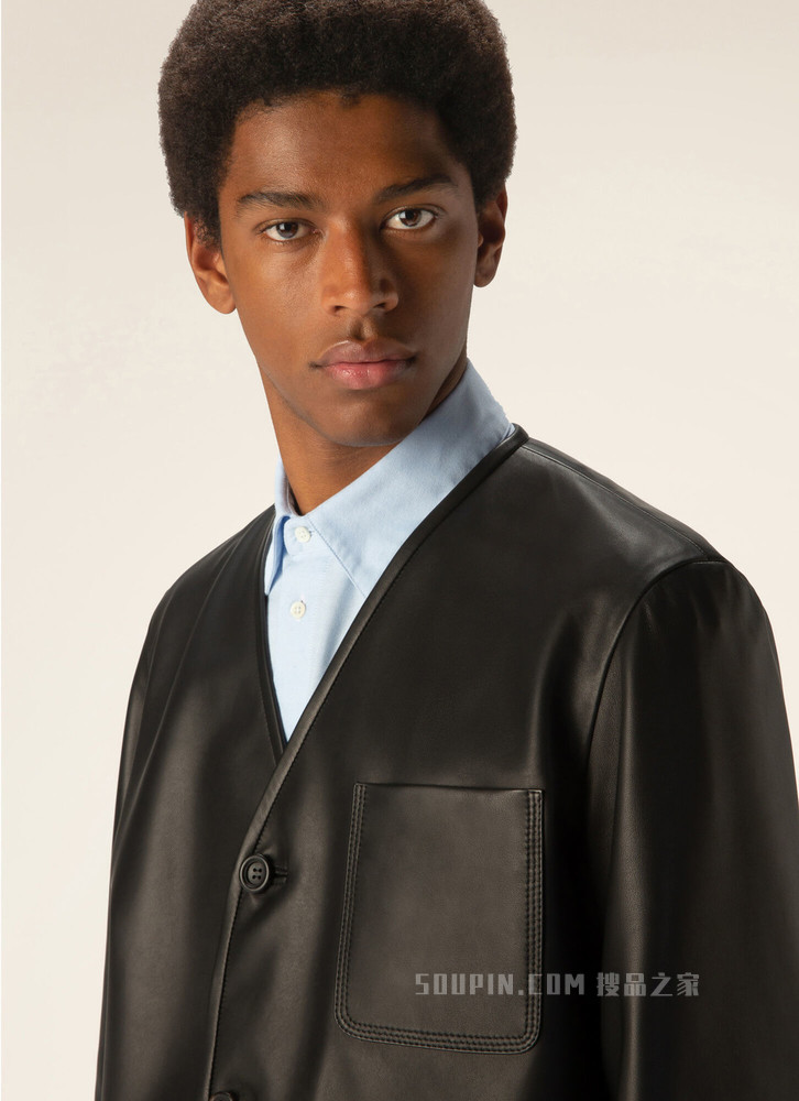 Soft Leather Jacket 黑色皮革外套