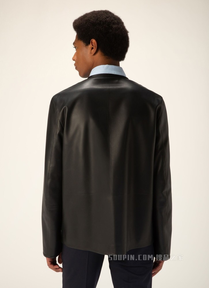 Soft Leather Jacket 黑色皮革外套