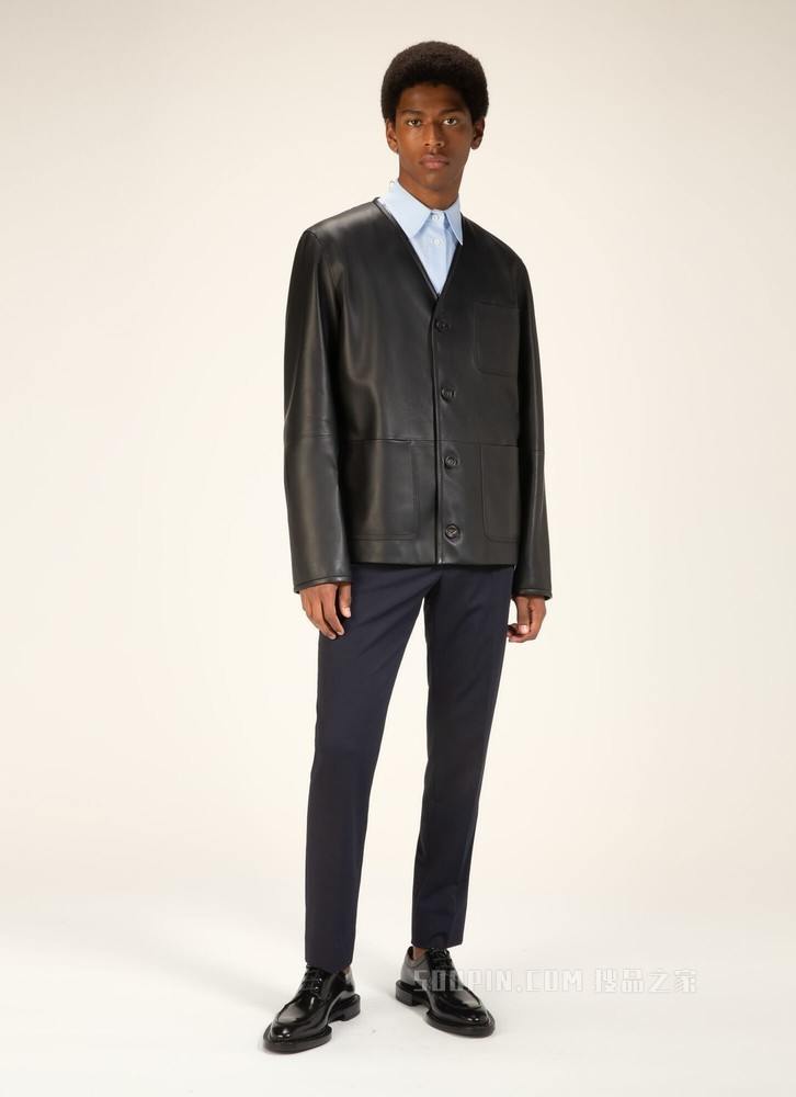 Soft Leather Jacket 黑色皮革外套