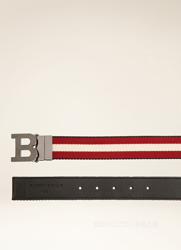 B Buckle 35 毫米黑色合成织物腰带